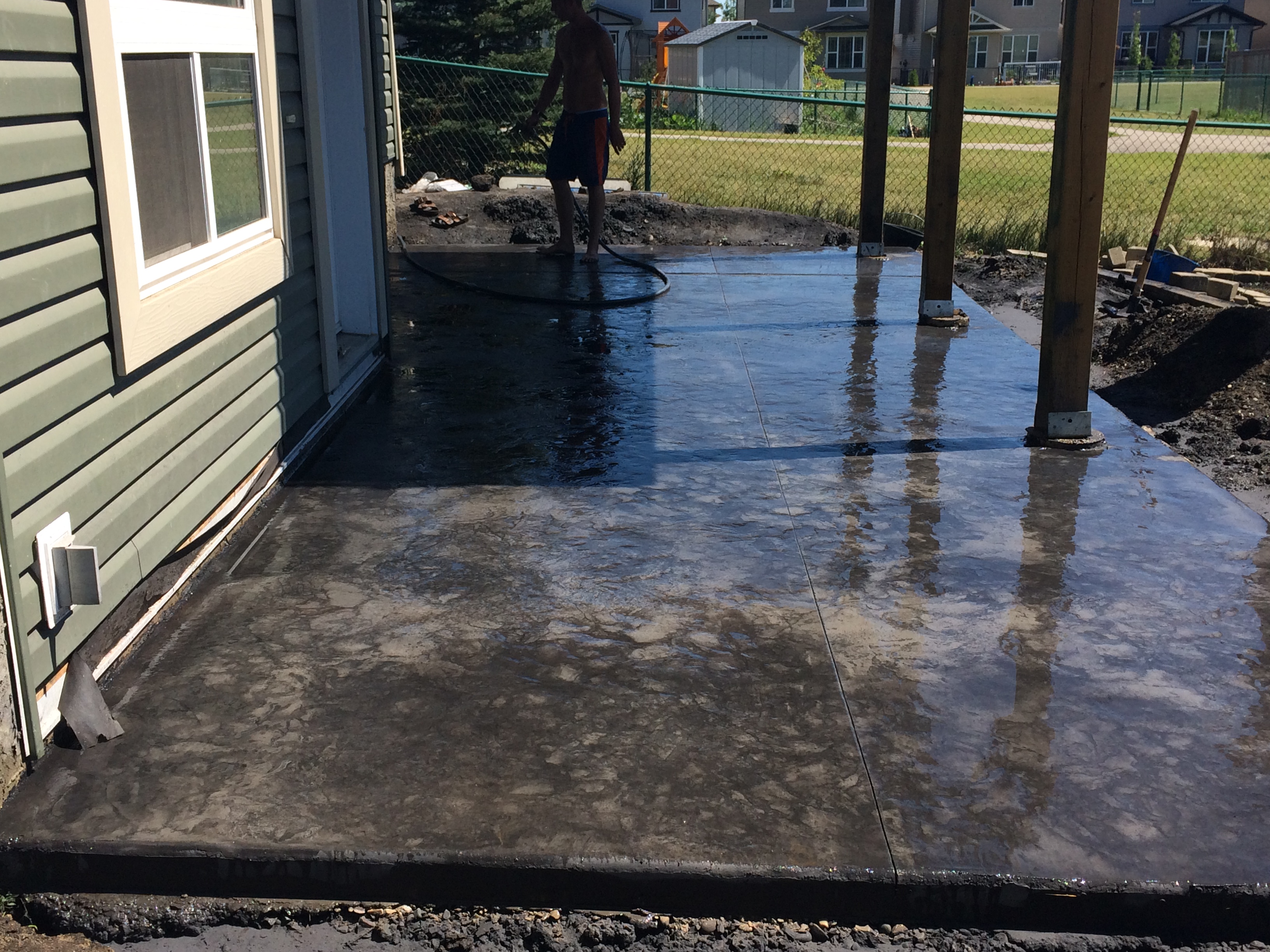 Colored and Stamped Patio